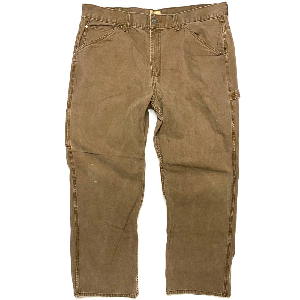 Vintage Y2K Schmidt Workwear Men’s Brown Rugged Carpenter Pants Jeans Size 42x32
